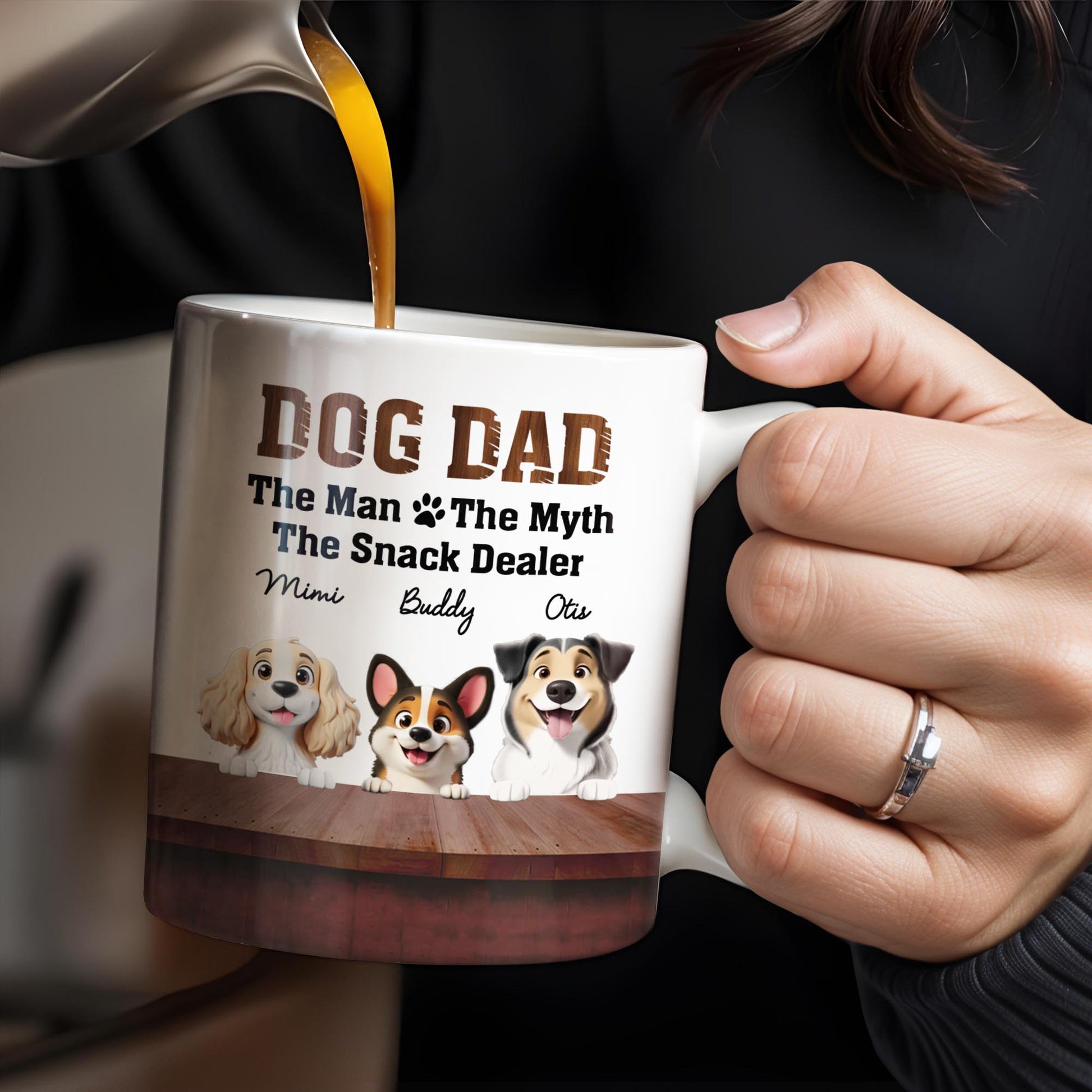 Dog Dad The Man The Myth The Snack Dealer, Dogs and Paw Prints