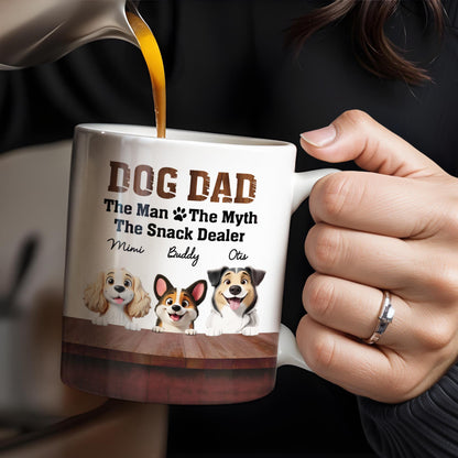 Dog Dad The Man The Myth The Snack Dealer, Dogs and Paw Prints