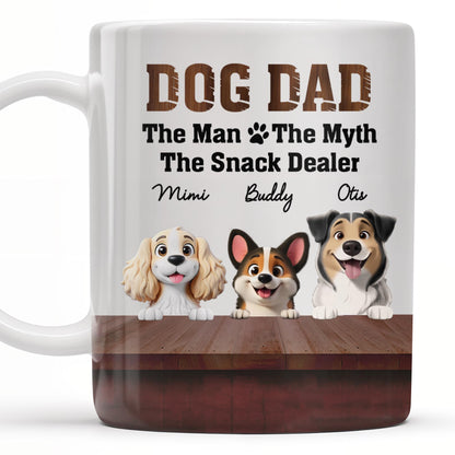 Dog Dad The Man The Myth The Snack Dealer, Dogs and Paw Prints