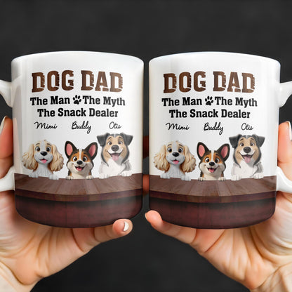 Dog Dad The Man The Myth The Snack Dealer, Dogs and Paw Prints