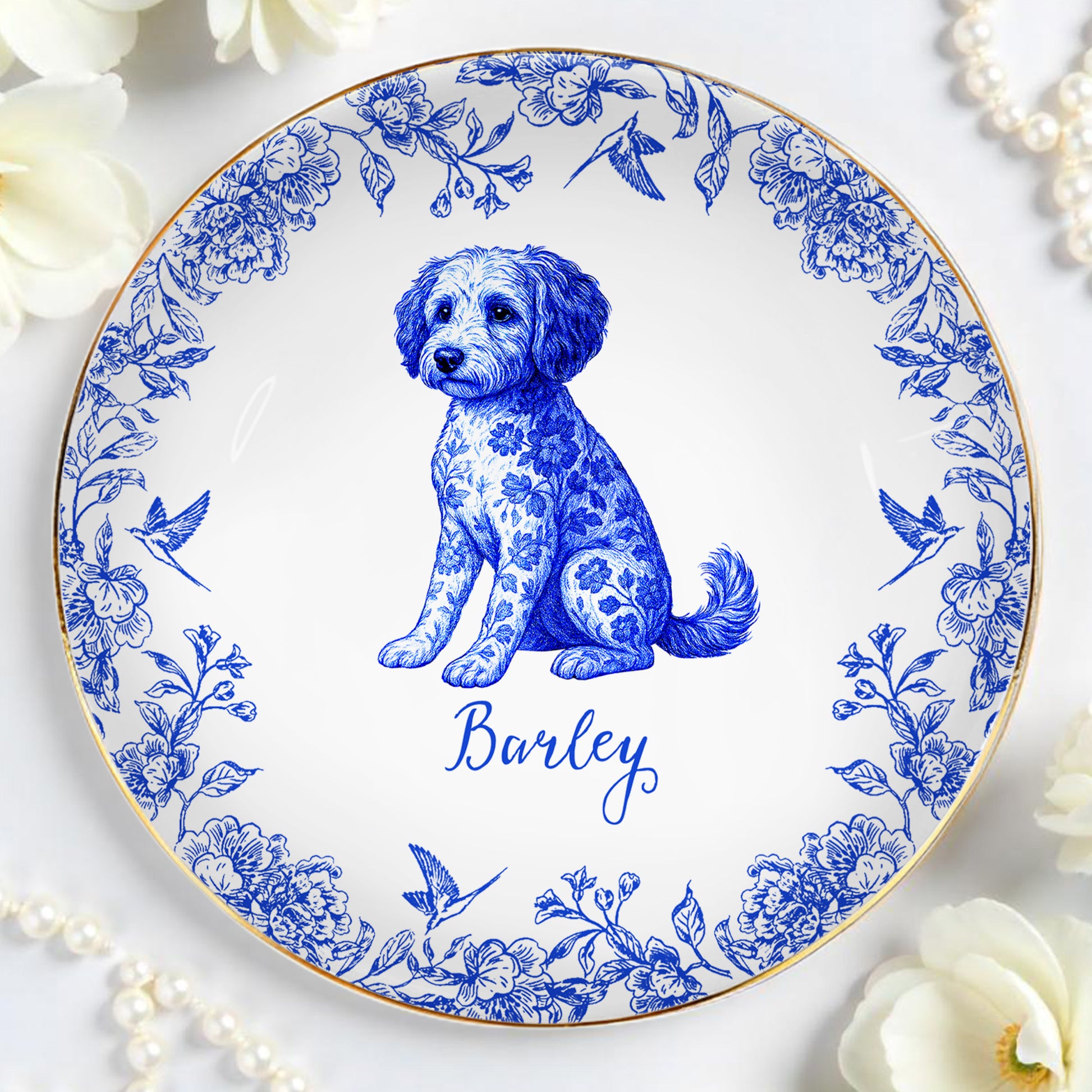 Celebrate Your Furry Friend With Elegant Floral Dog Design