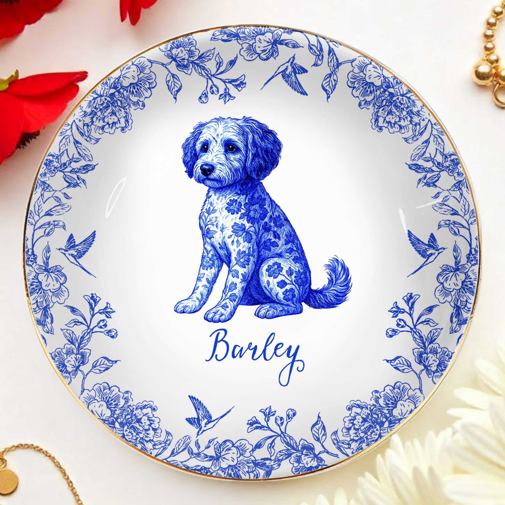 Celebrate Your Furry Friend With Elegant Floral Dog Design
