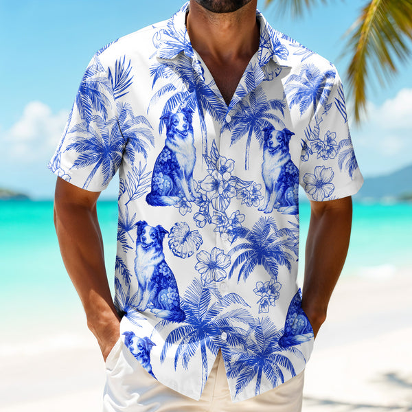 Enjoy Summer With Your Furry Friend, Palm Trees And Flowers