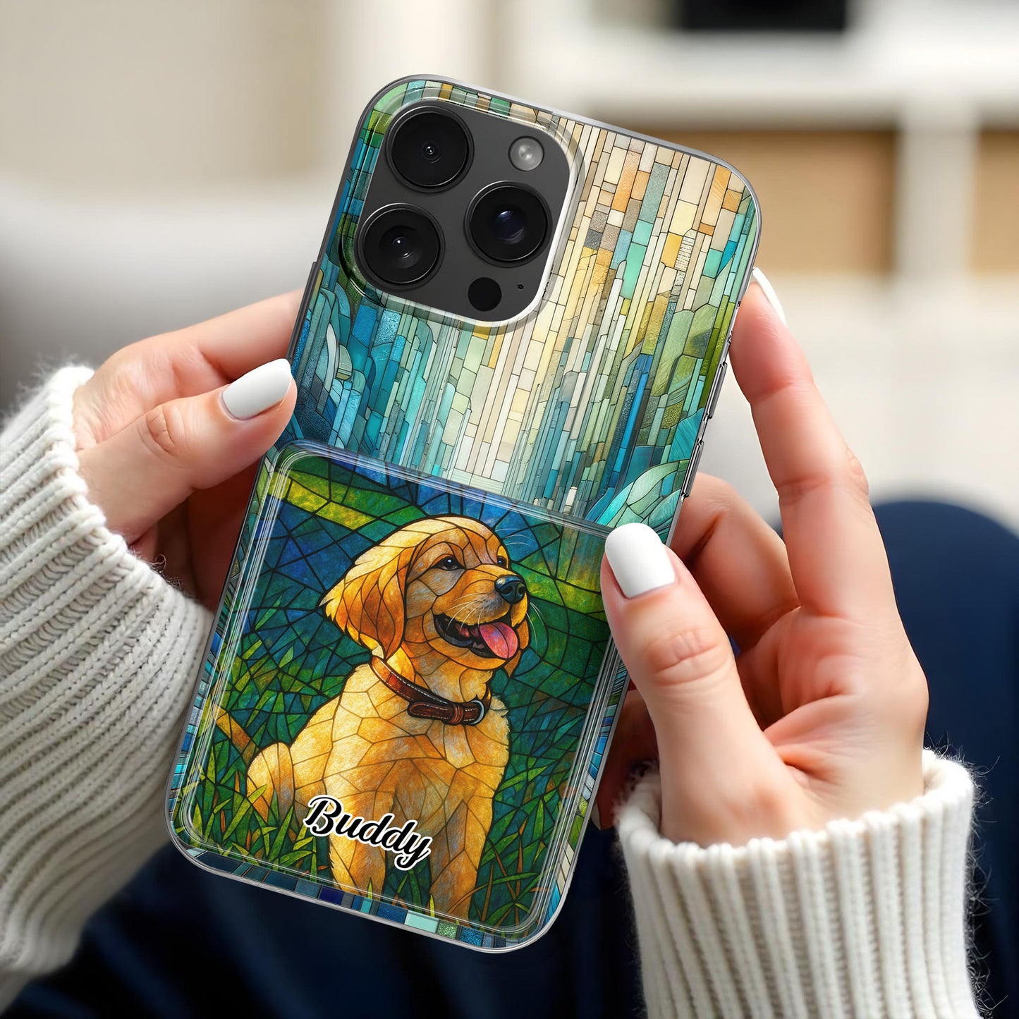 Celebrate Your Furry Friend With Vibrant Dog Design - Personalized Clear Phone Case - DOG056_PHC