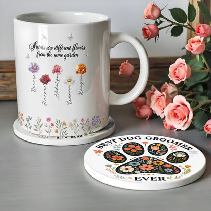 Best Dog Groomer Ever With Paw Prints And Flowers