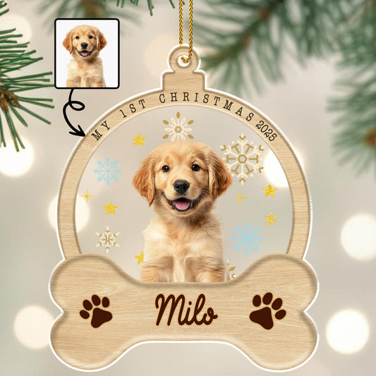 My 1st Christmas Paw Prints and Snowflakes