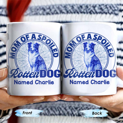 Mom Of A Spoiled Rotten Dog with Floral Pattern