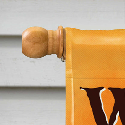 Welcome To Charlie's House With Dog And Pumpkins