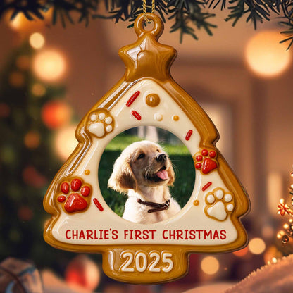 Your Pet's First Christmas, Paw Prints And Festive Decor