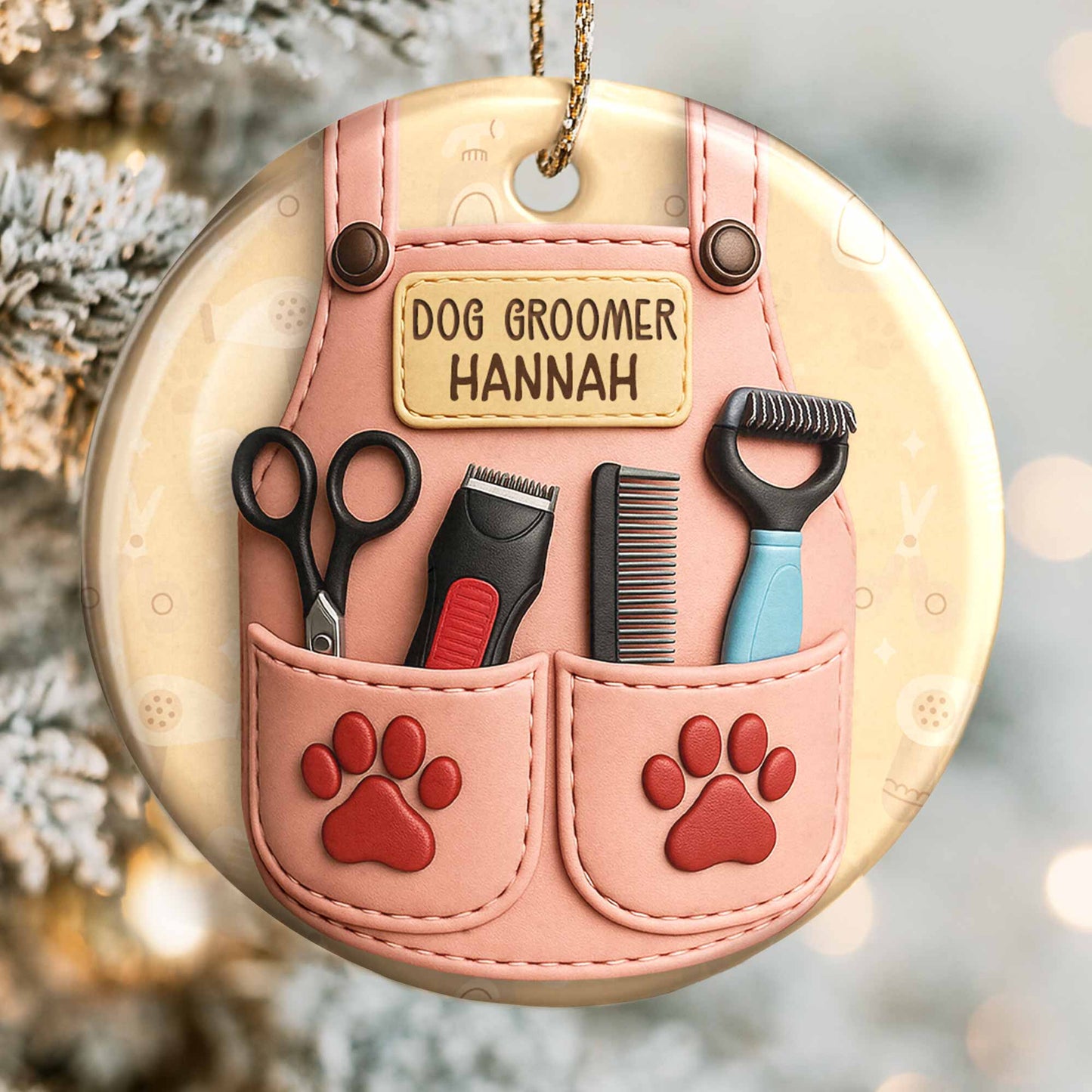 Celebrate Your Favorite Dog Groomer With Customizable Ornament