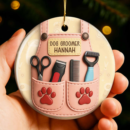 Celebrate Your Favorite Dog Groomer With Customizable Ornament