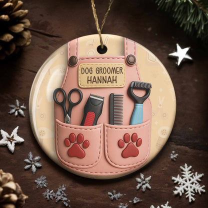 Celebrate Your Favorite Dog Groomer With Customizable Ornament