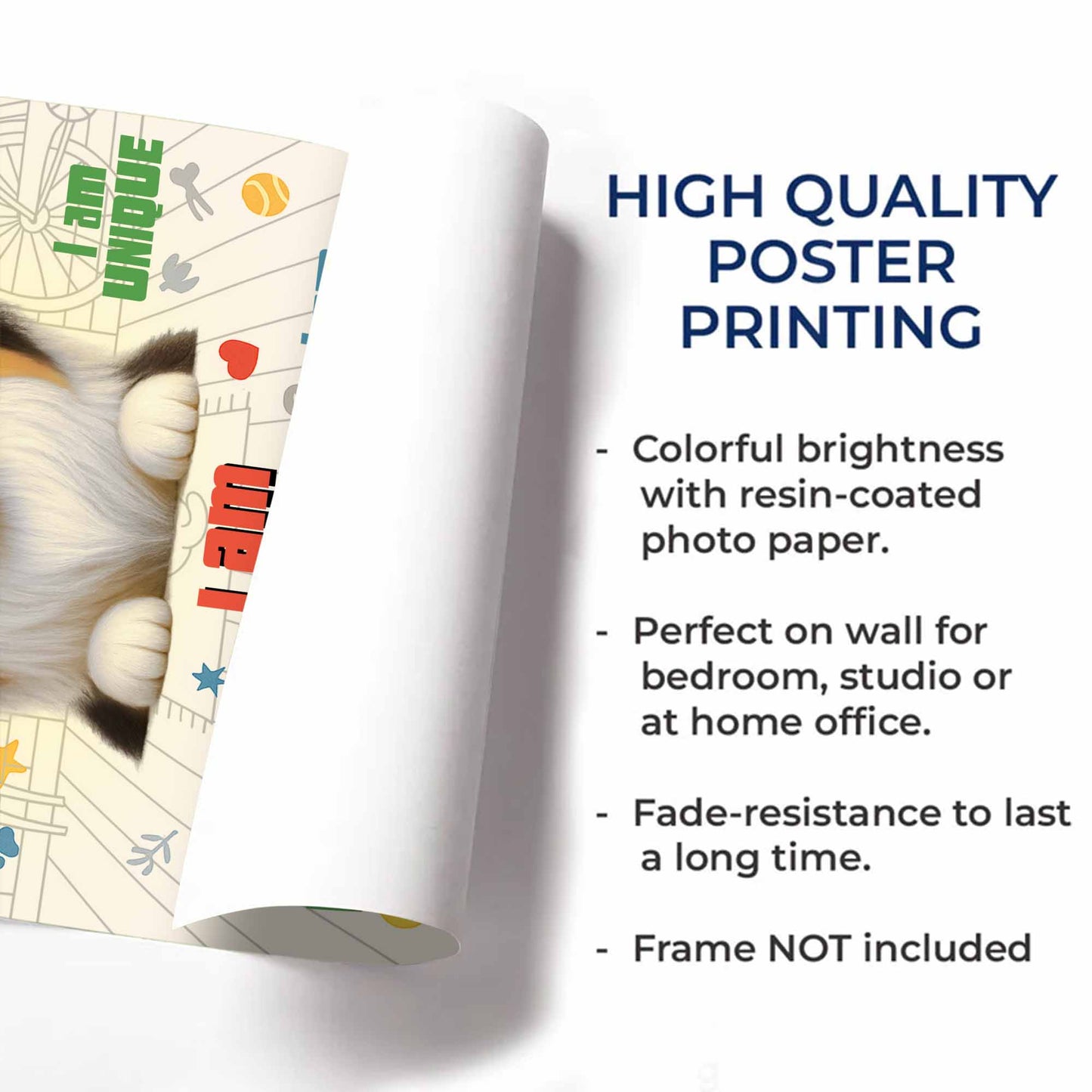 I Am Enough, I Am Strong, Brave, Loved, Unique Dog Poster