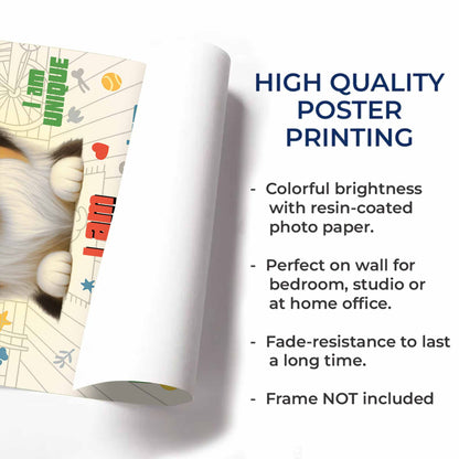 I Am Enough, I Am Strong, Brave, Loved, Unique Dog Poster