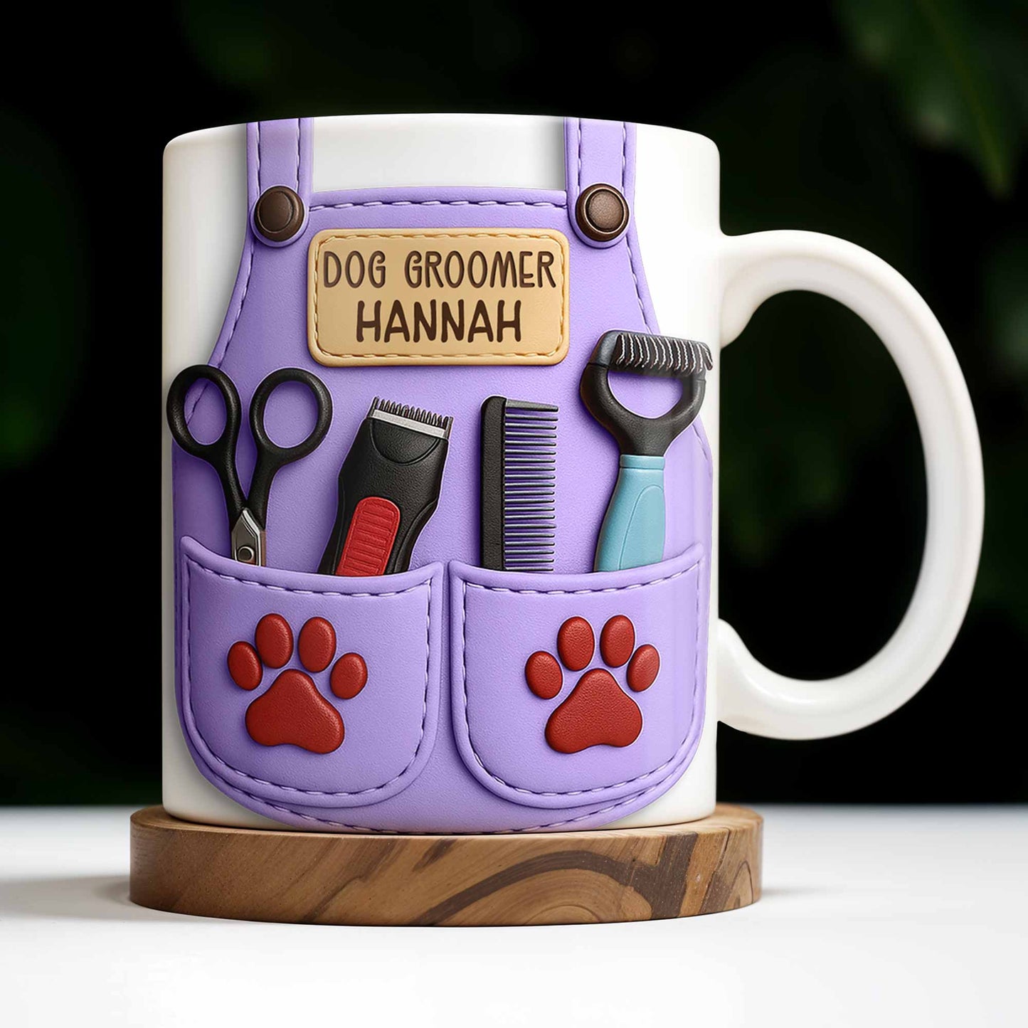 Personalize With Your Name, Paw Prints And Grooming Tools