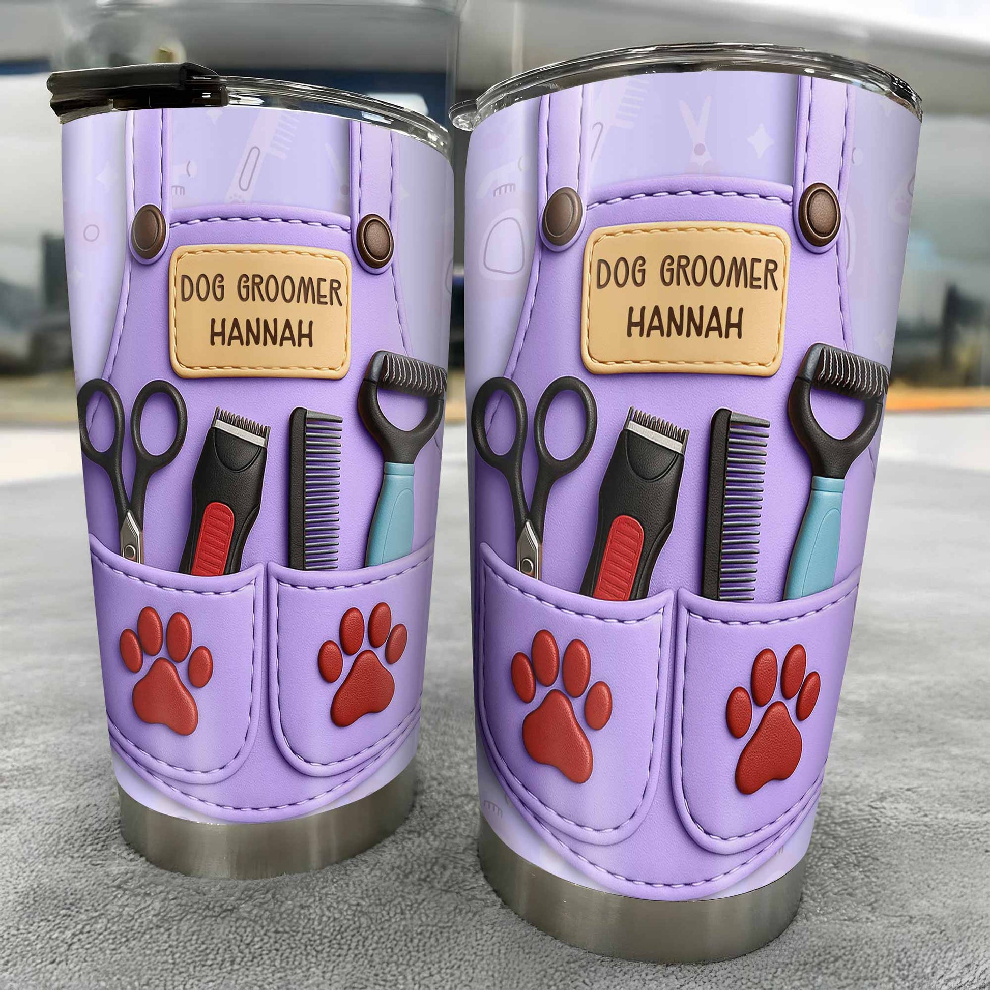 Celebrate Pet Grooming Passion With Scissors And Paw Prints