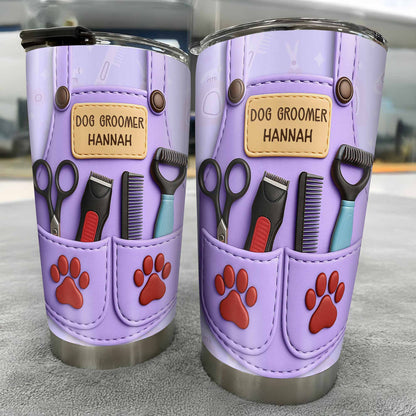 Celebrate Pet Grooming Passion With Scissors And Paw Prints