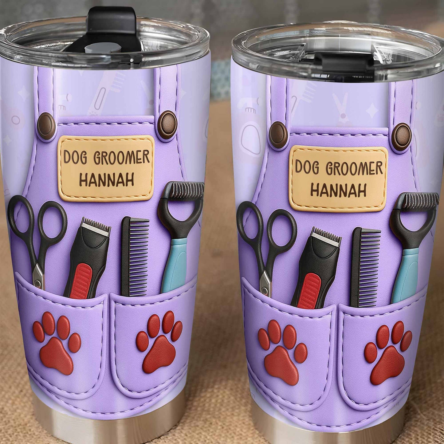 Celebrate Pet Grooming Passion With Scissors And Paw Prints