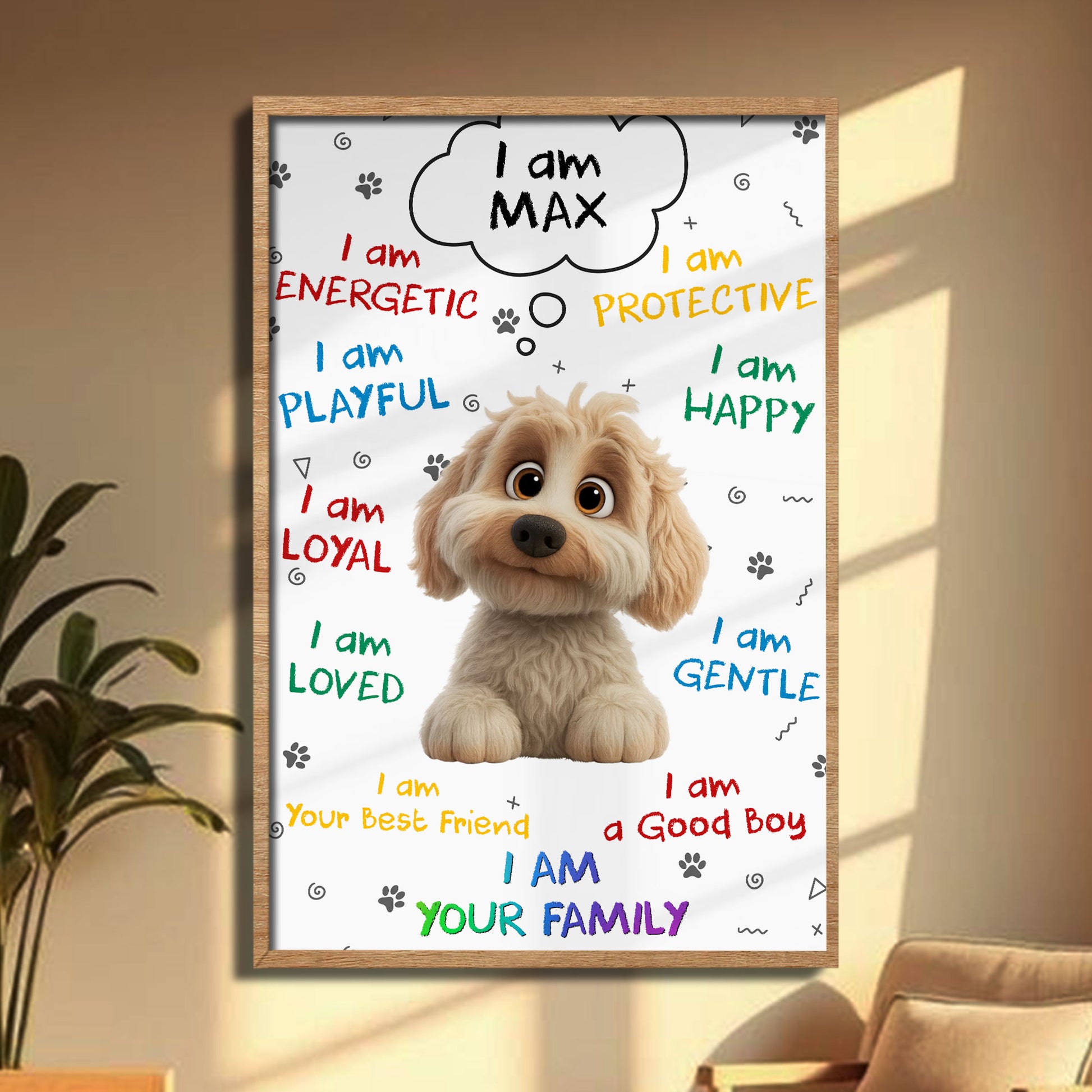 I Am Energetic, Playful, Loyal, Loved Dog Poster