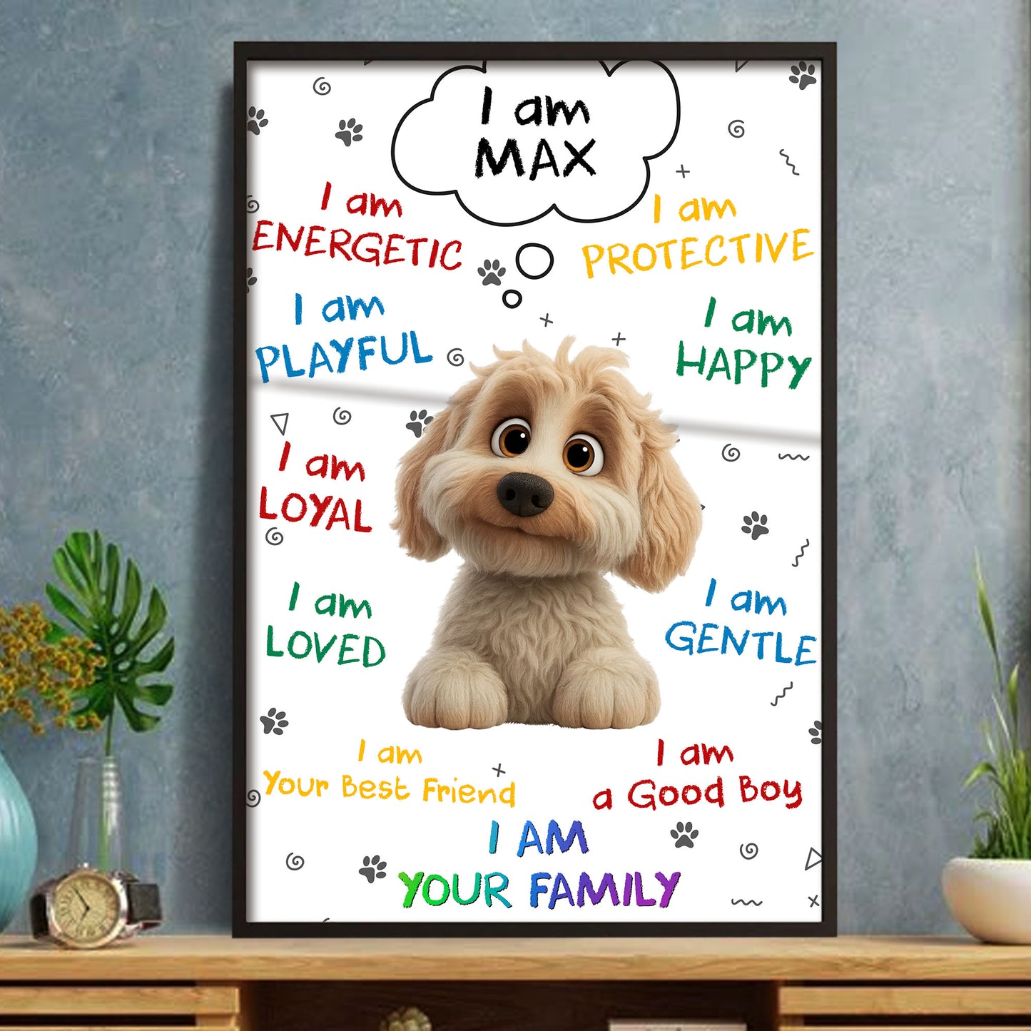 I Am Energetic, Playful, Loyal, Loved Dog Poster