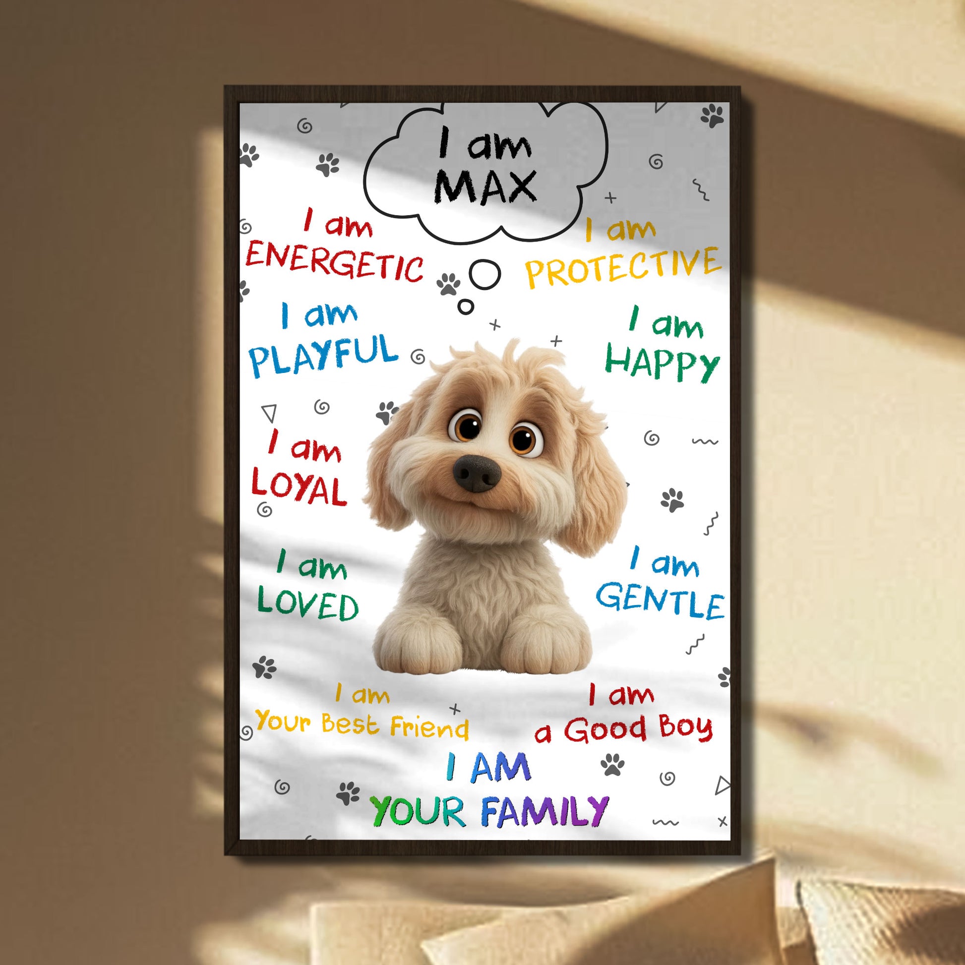 I Am Energetic, Playful, Loyal, Loved Dog Poster