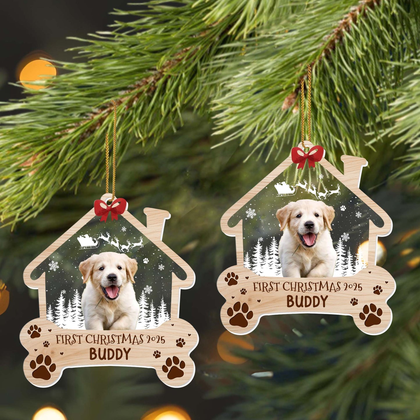 First Christmas With Your Furry Friend, Puppy and Paws