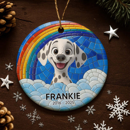 To My Beloved Pet Remembering Our Times, Rainbow Mosaic With Dalmatian