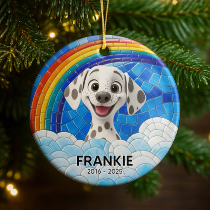 To My Beloved Pet Remembering Our Times, Rainbow Mosaic With Dalmatian
