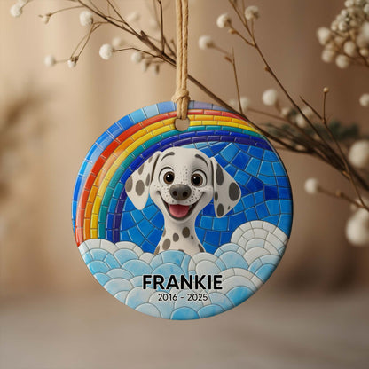 To My Beloved Pet Remembering Our Times, Rainbow Mosaic With Dalmatian