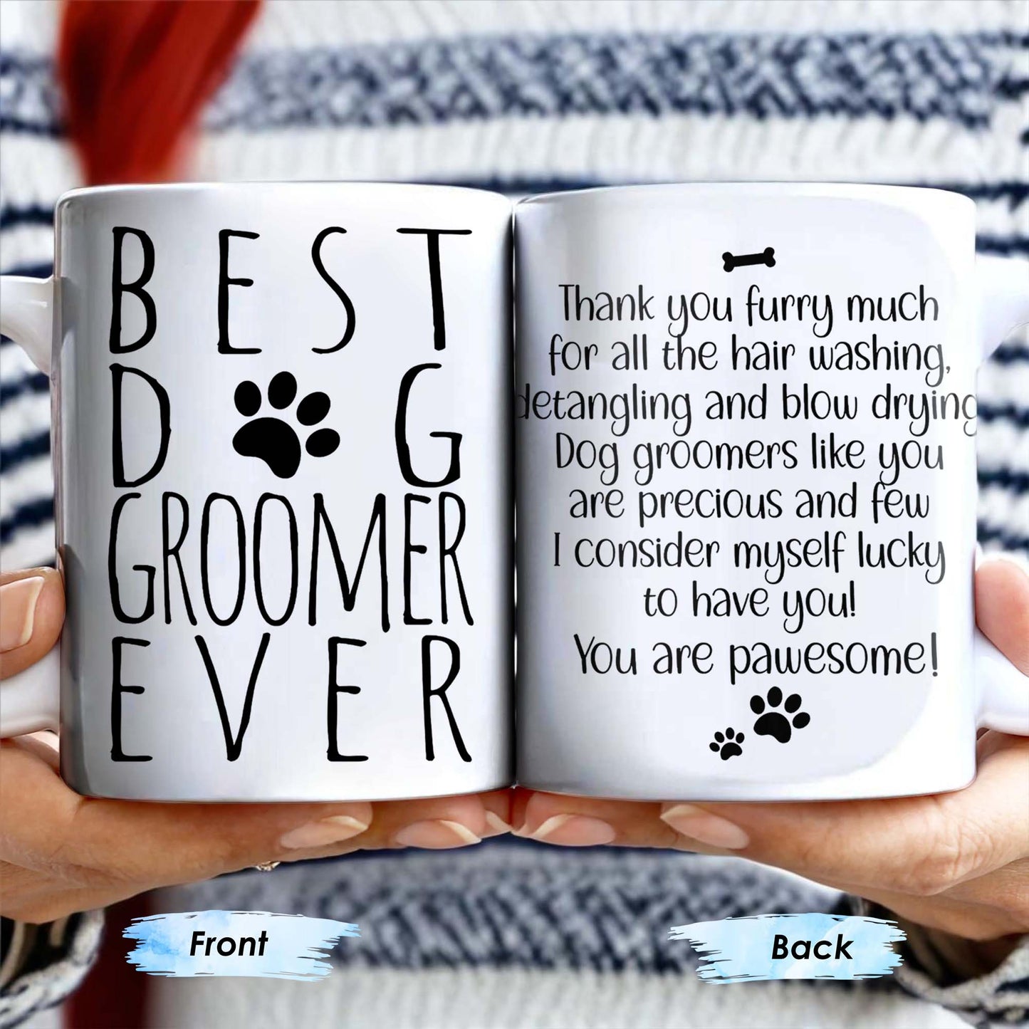 Thank You Furry Much, Precious Dog Groomers, Bone And Paw Prints