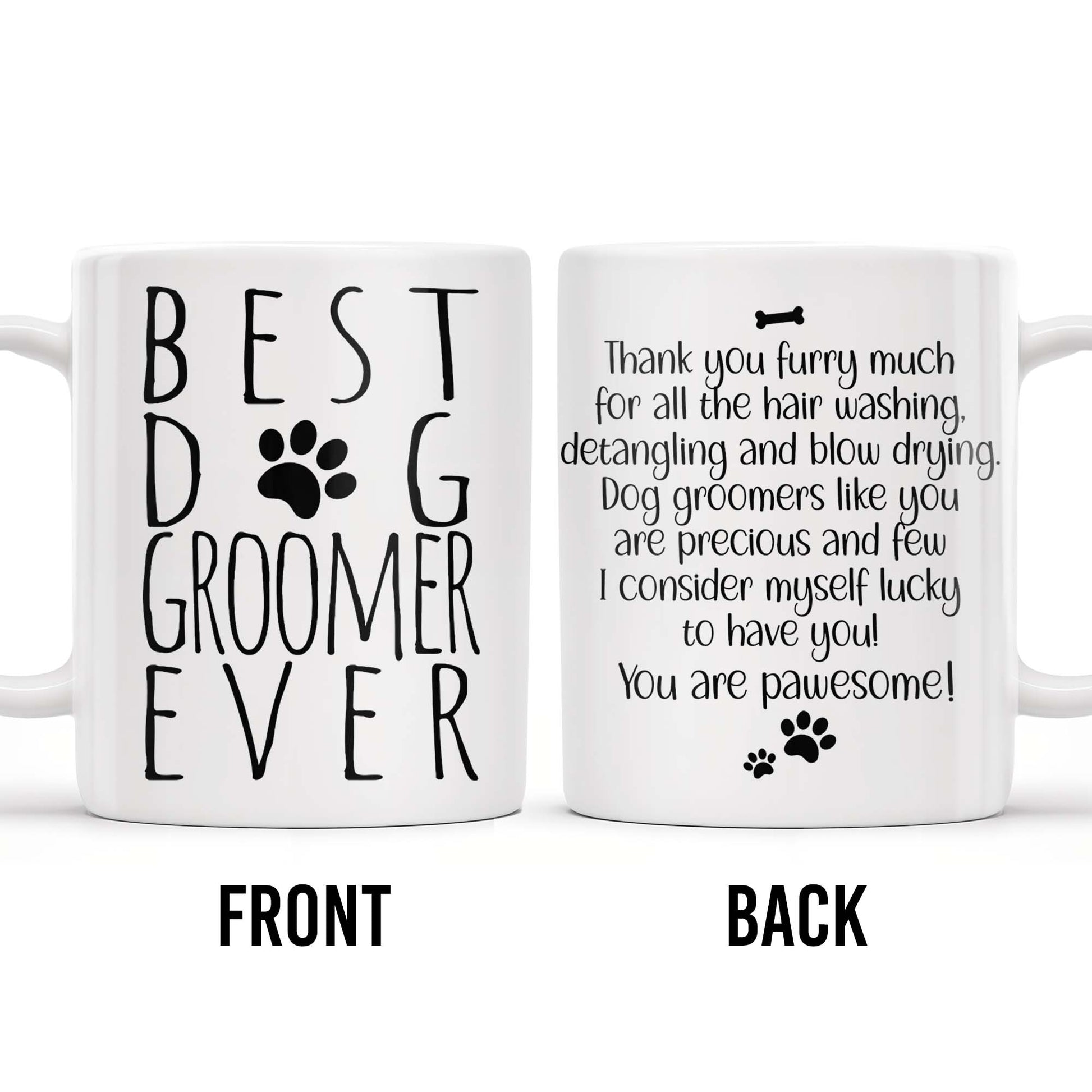 Thank You Furry Much, Precious Dog Groomers, Bone And Paw Prints