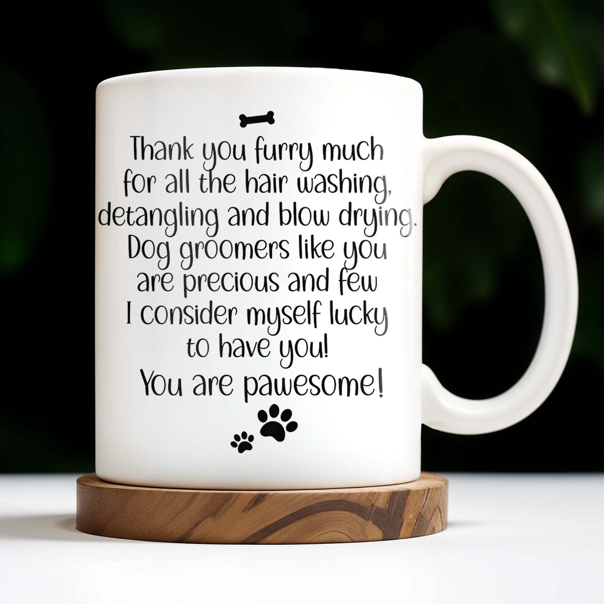 Thank You Furry Much, Precious Dog Groomers, Bone And Paw Prints