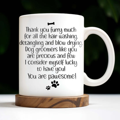 Thank You Furry Much, Precious Dog Groomers, Bone And Paw Prints