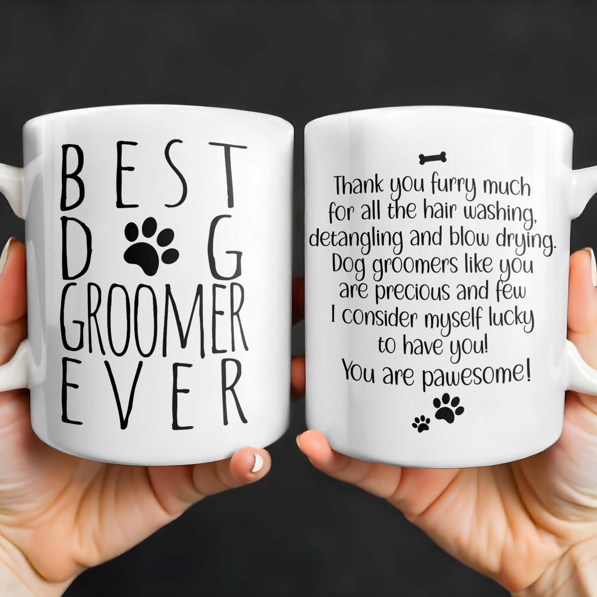 Thank You Furry Much, Precious Dog Groomers, Bone And Paw Prints