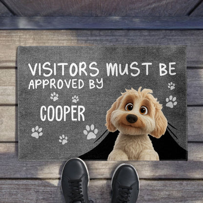 Visitors Must Be Approved By Dog Paw Prints