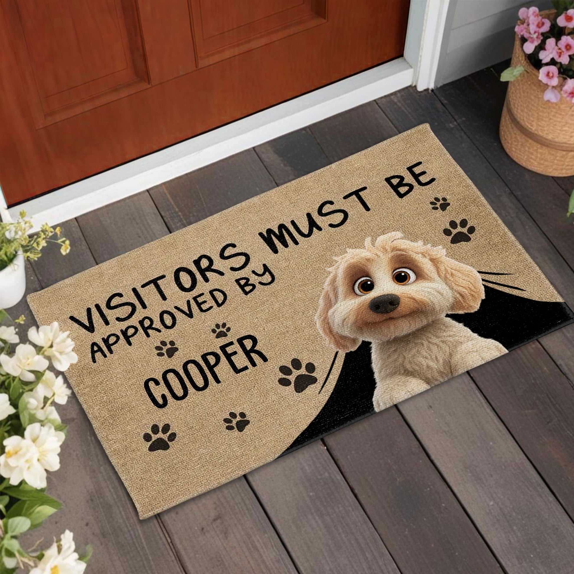 Visitors Must Be Approved By Dog Paw Prints