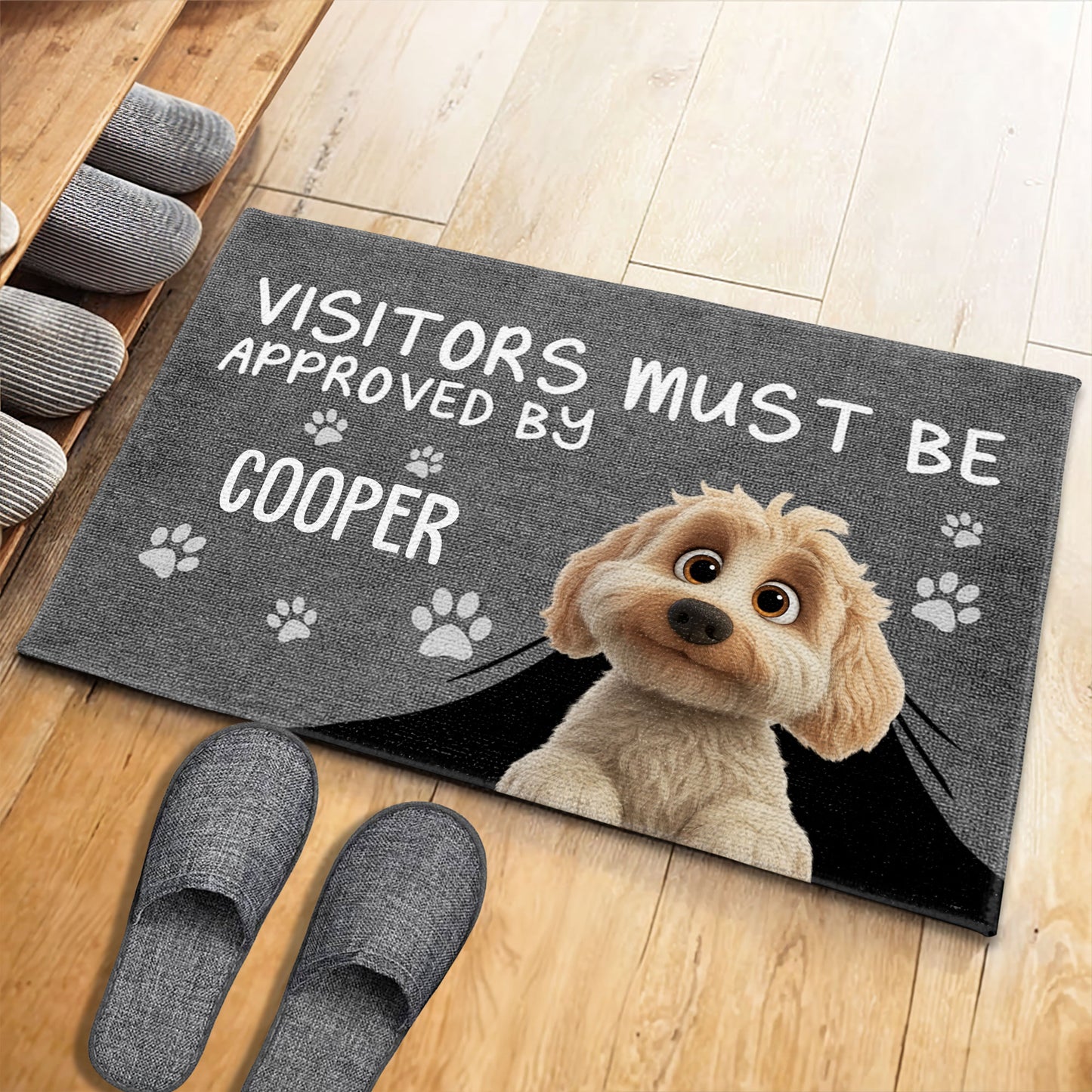 Visitors Must Be Approved By Dog Paw Prints