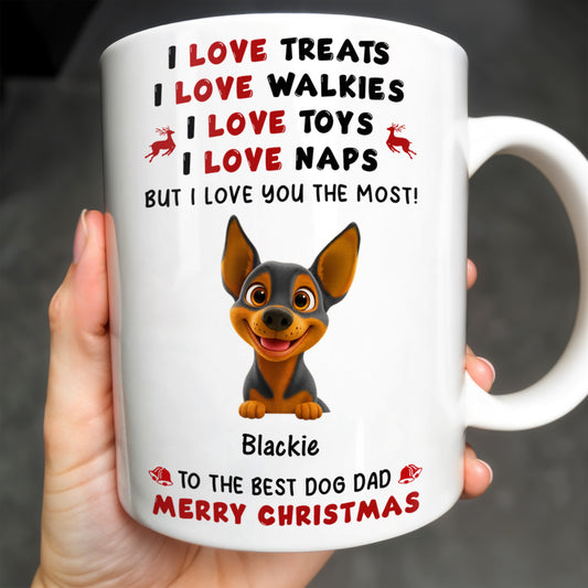 I Love Treats I Love Walkies I Love Toys I Love Naps Merry Christmas