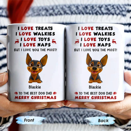 I Love Treats I Love Walkies I Love Toys I Love Naps Merry Christmas