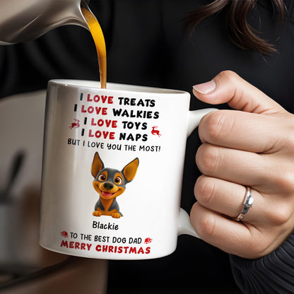 I Love Treats I Love Walkies I Love Toys I Love Naps Merry Christmas