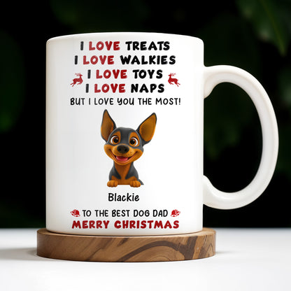 I Love Treats I Love Walkies I Love Toys I Love Naps Merry Christmas