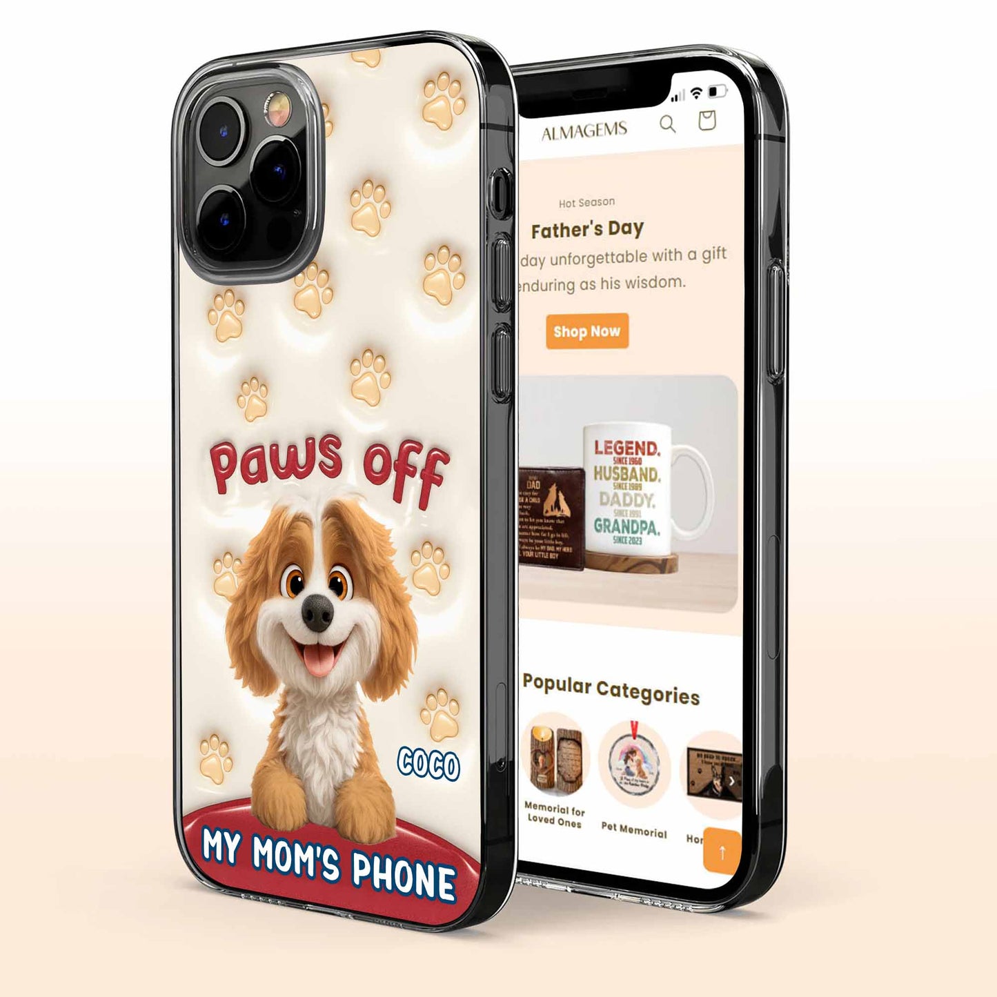 Paws Off My Mom's Phone, Dog Lovers Design