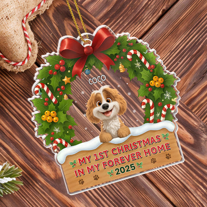 My 1st Christmas In My Forever Home Puppy Ornament
