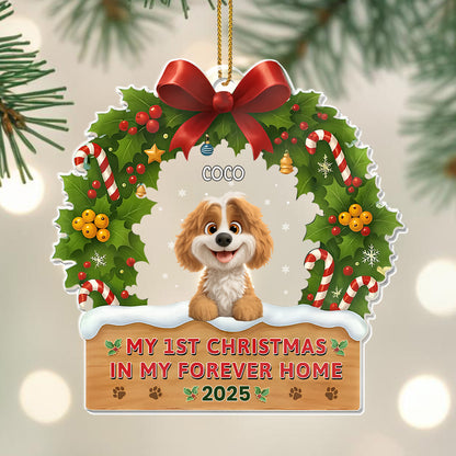My 1st Christmas In My Forever Home Puppy Ornament