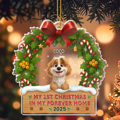 My 1st Christmas In My Forever Home Puppy Ornament