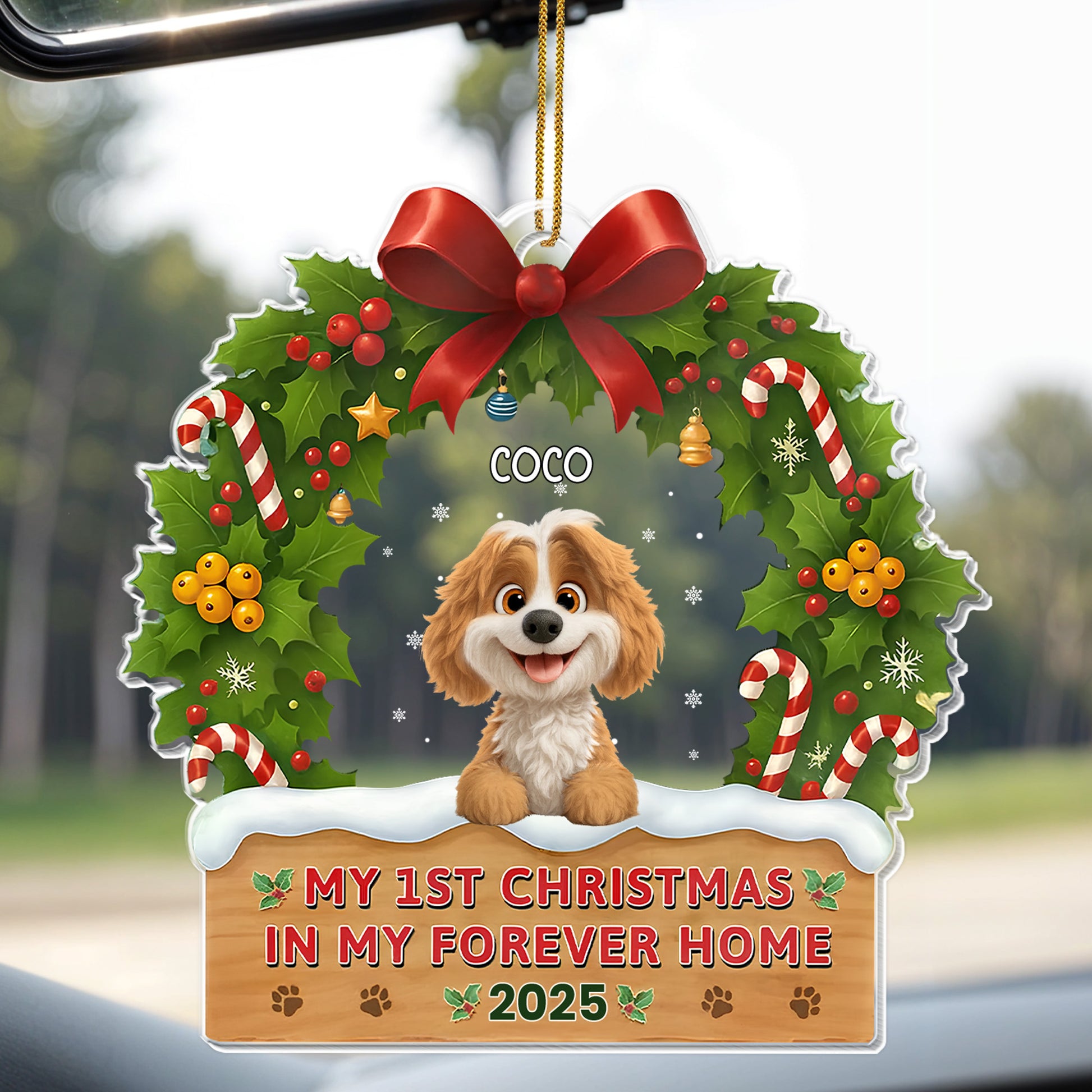 My 1st Christmas In My Forever Home Puppy Ornament