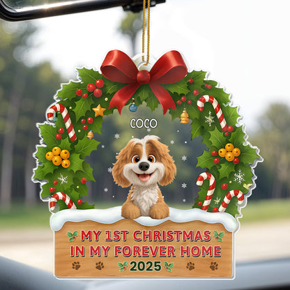 My 1st Christmas In My Forever Home Puppy Ornament
