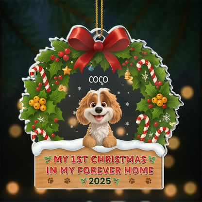 My 1st Christmas In My Forever Home Puppy Ornament