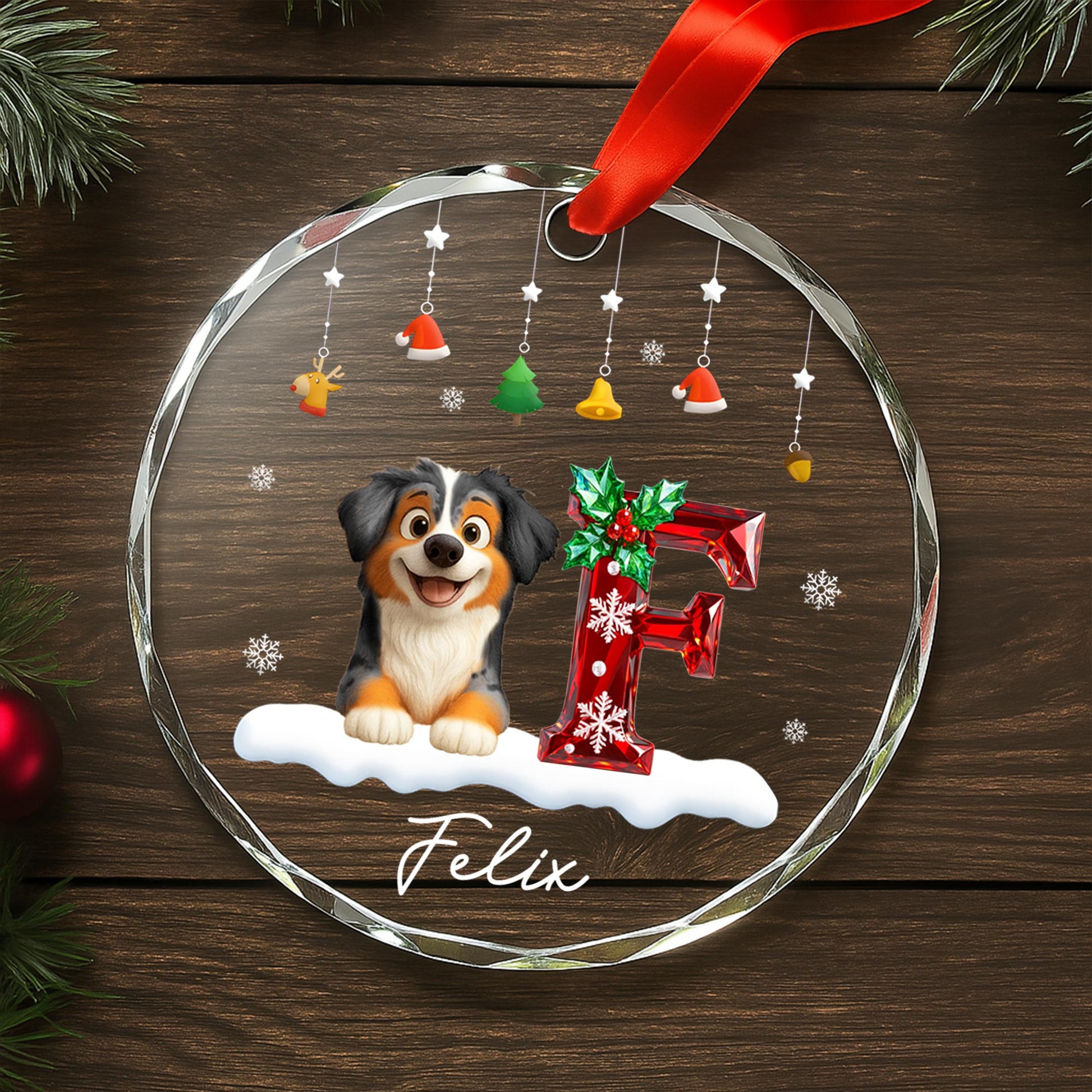 To Felix, Happy Holidays With Dog And Holiday Letter