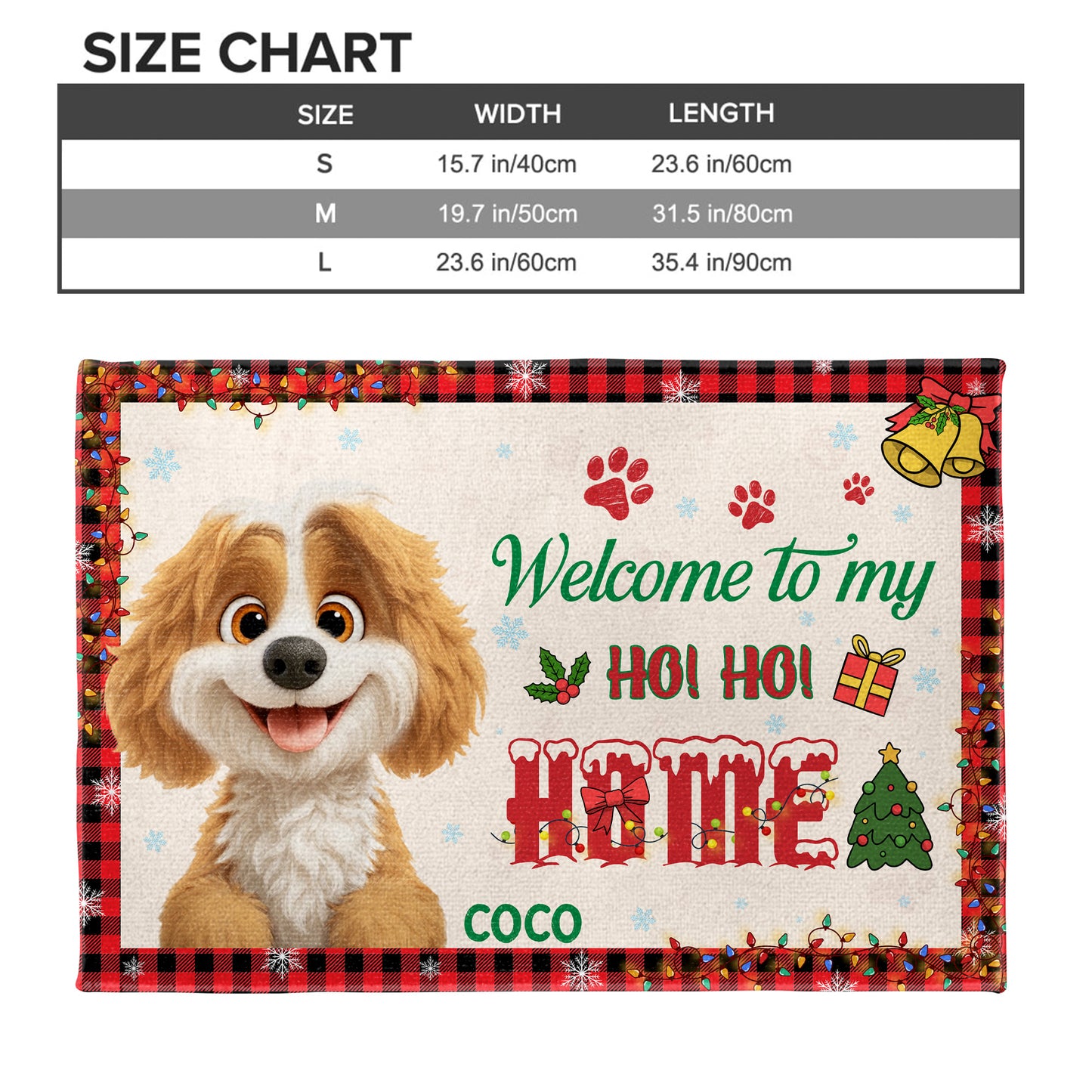 Welcome To My Ho Ho Home With Dog And Christmas Cheer